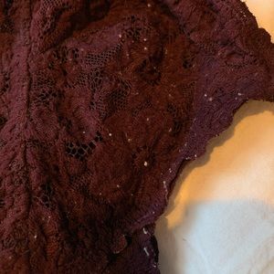 maroon bralette